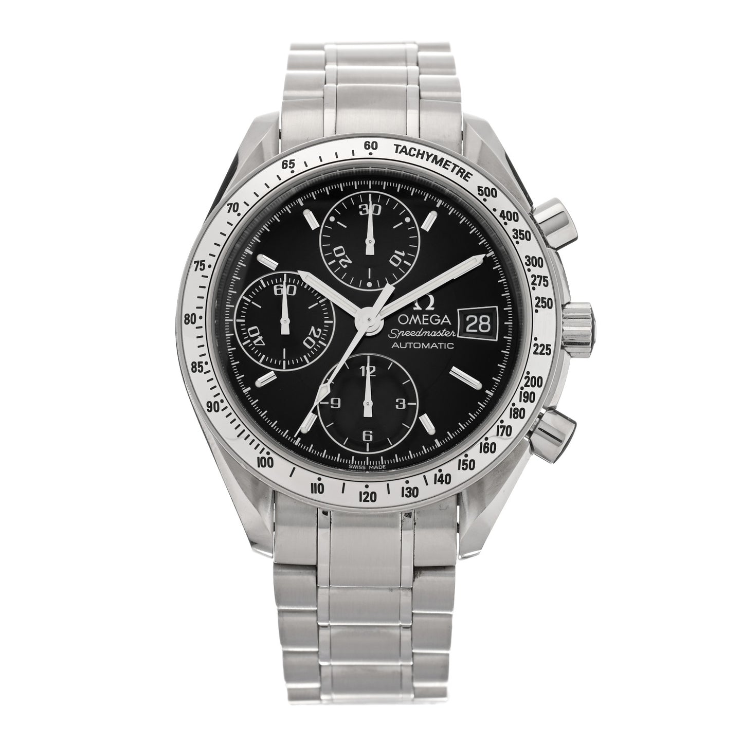 Stainless Steel 39mm Speedmaster Chronograph Automatic Watch Black 3513.50