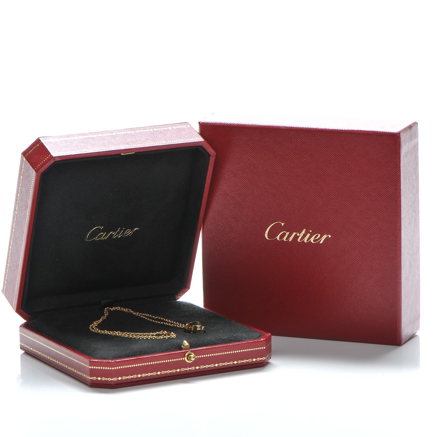 Cartier 18K Yellow Gold Interlocking LOVE Necklace 10 of 10