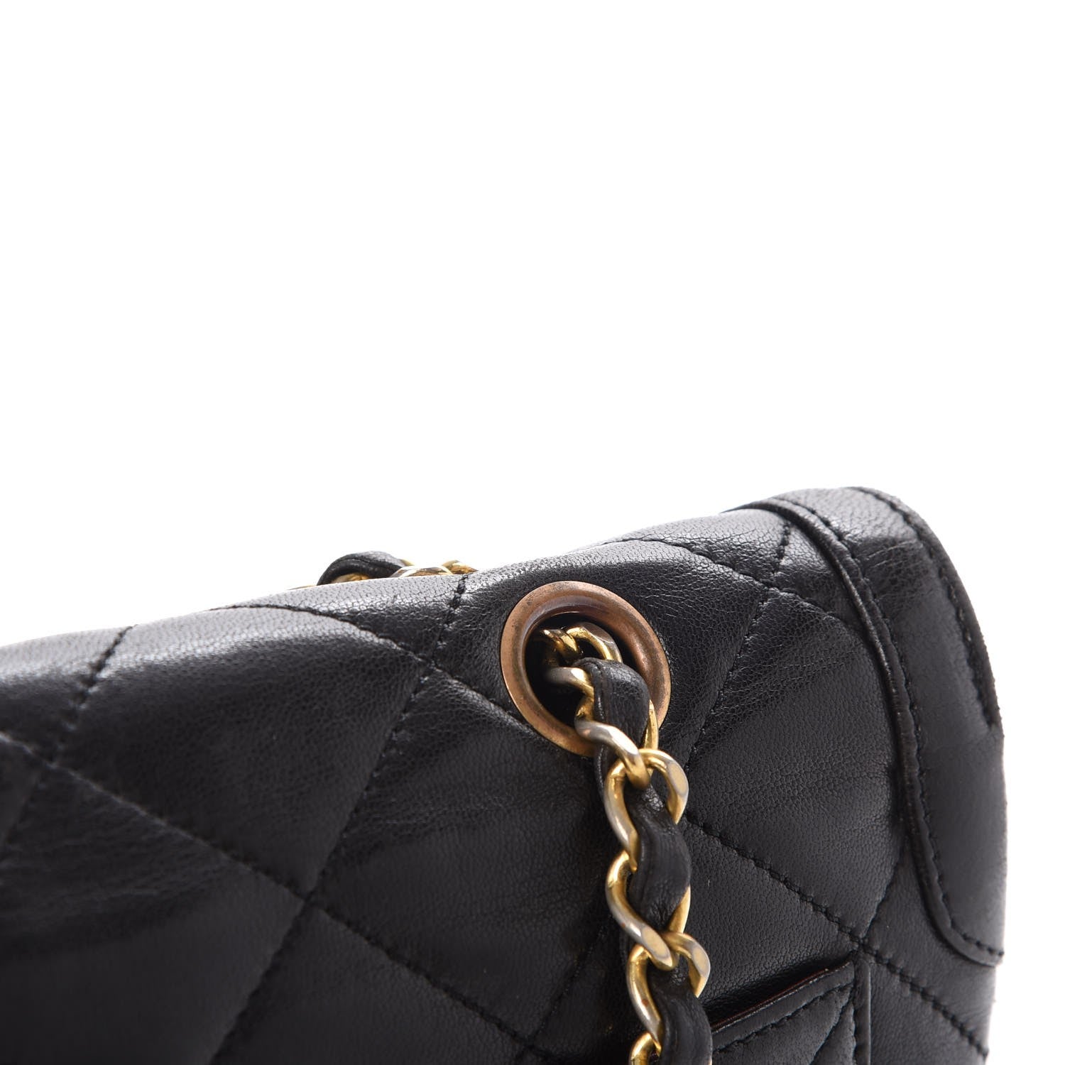 Chanel Lambskin Quilted Medium Double Flap Black 16 of 17