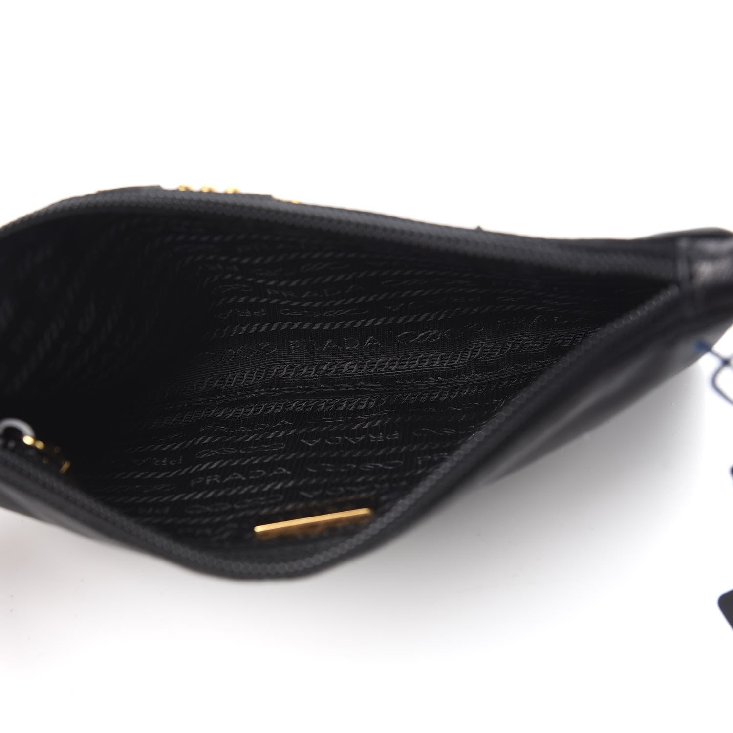 Prada Tessuto Nylon Saffiano Toucan Pochette Bag Black 4 of 9