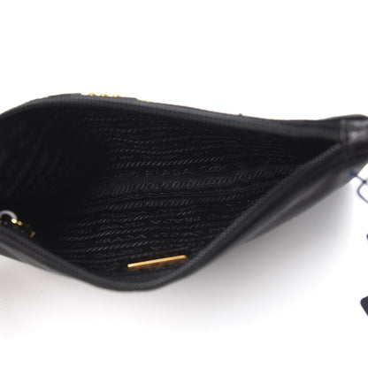 Prada Tessuto Nylon Saffiano Toucan Pochette Bag Black 4 of 9