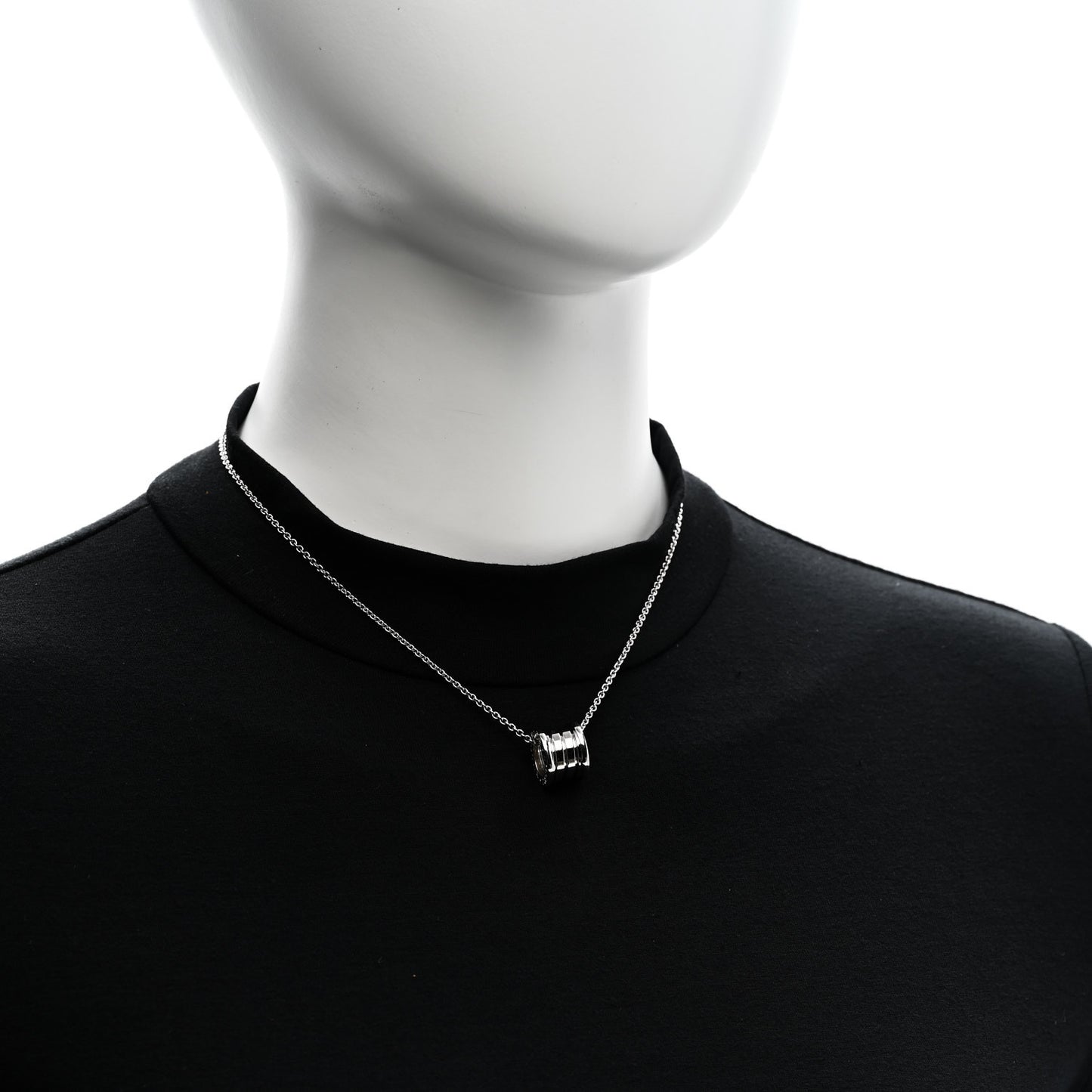 18K White Gold B.Zero1 Pendant Necklace