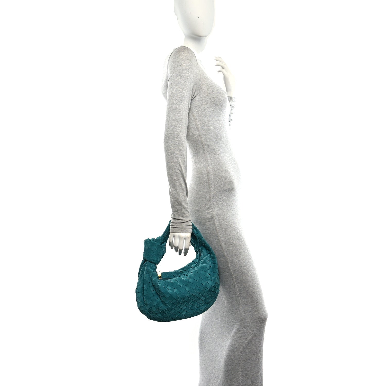 Bottega Veneta Suede Calfskin Intrecciato Teen Jodie Hobo Scuba 2 of 10