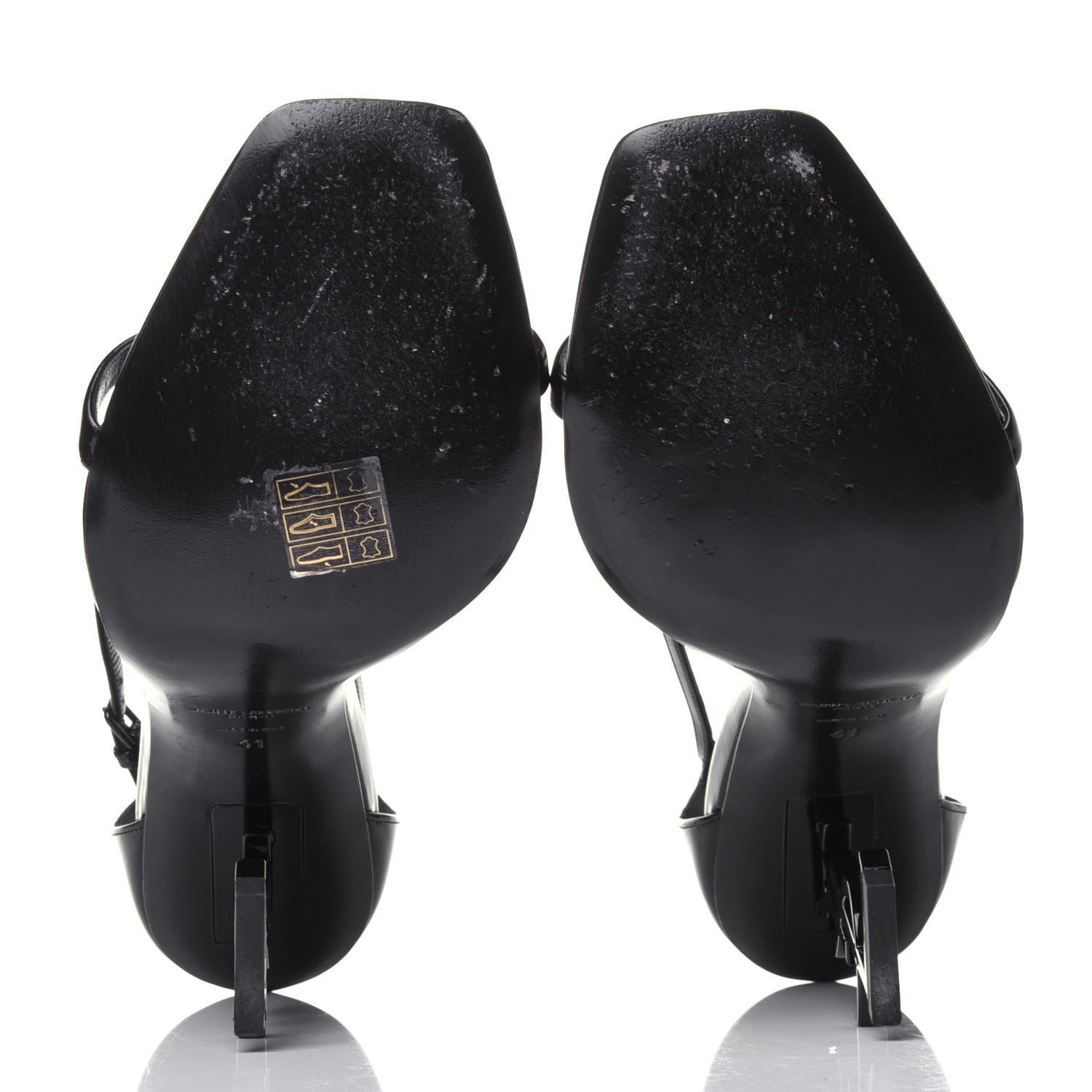 Saint Laurent Patent Calfskin Opyum 110 Sandals 41 Black 7 of 13