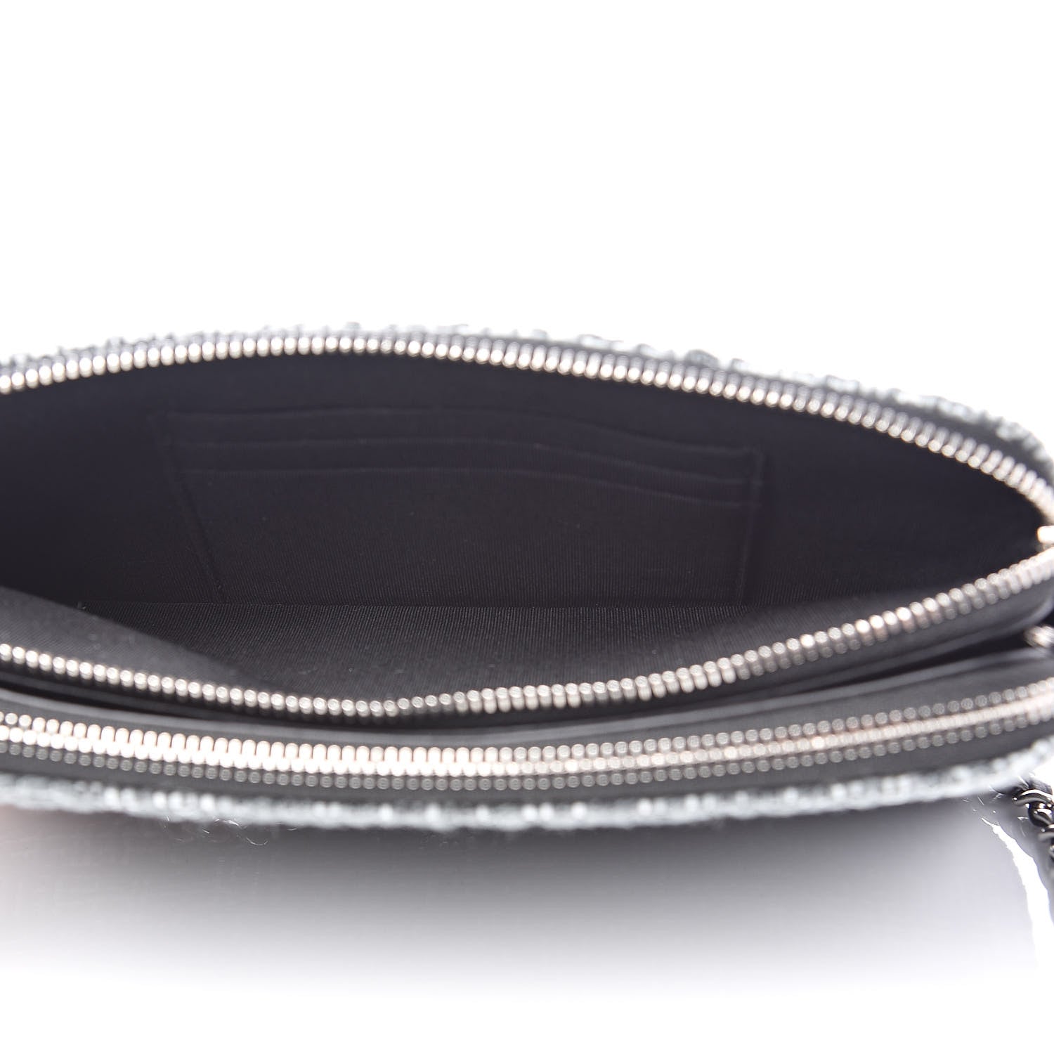 Chanel Canvas Small Deauville Clutch With Chain Charcoal 7 of 14