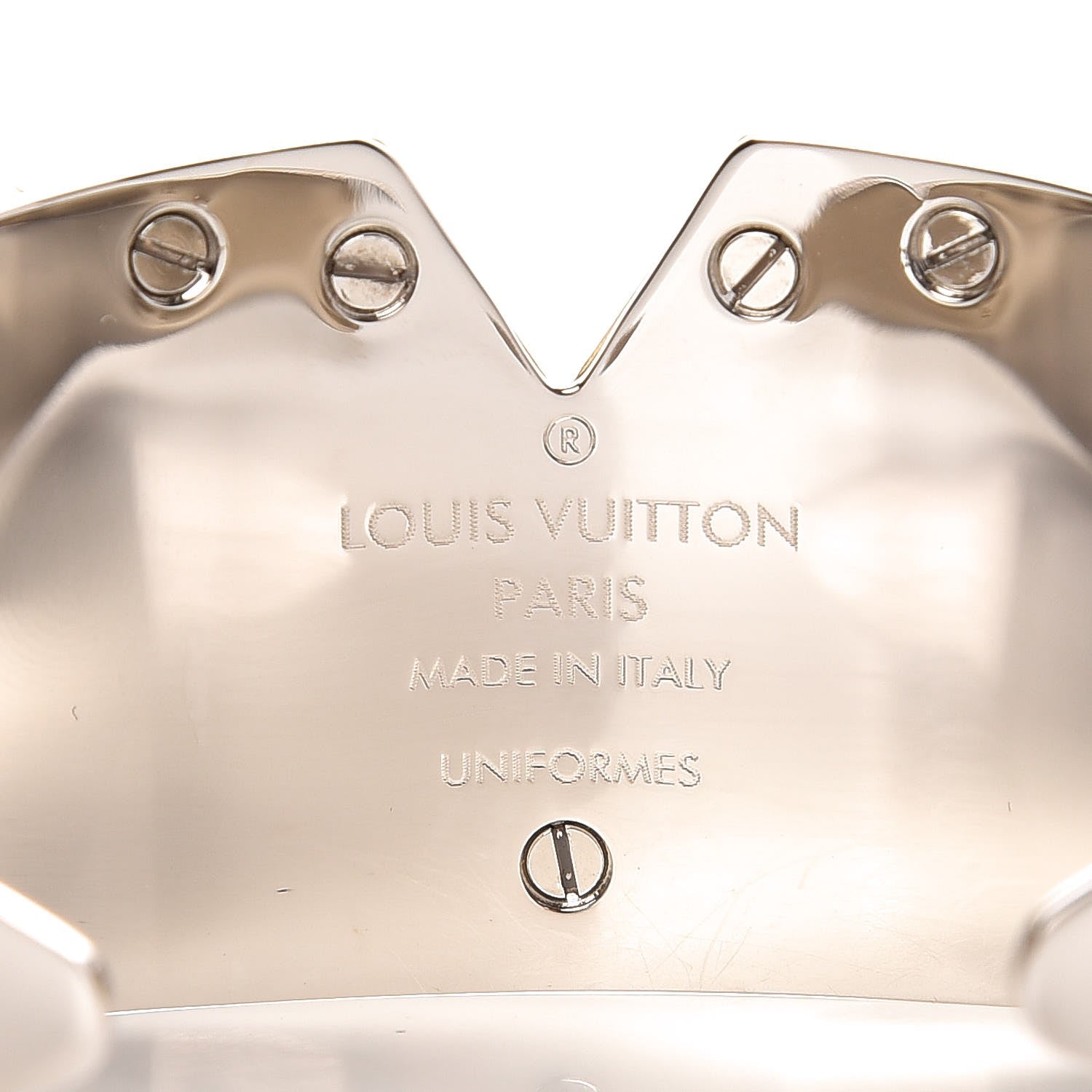 Louis Vuitton Metal Essential V Cuff Silver 3 of 3