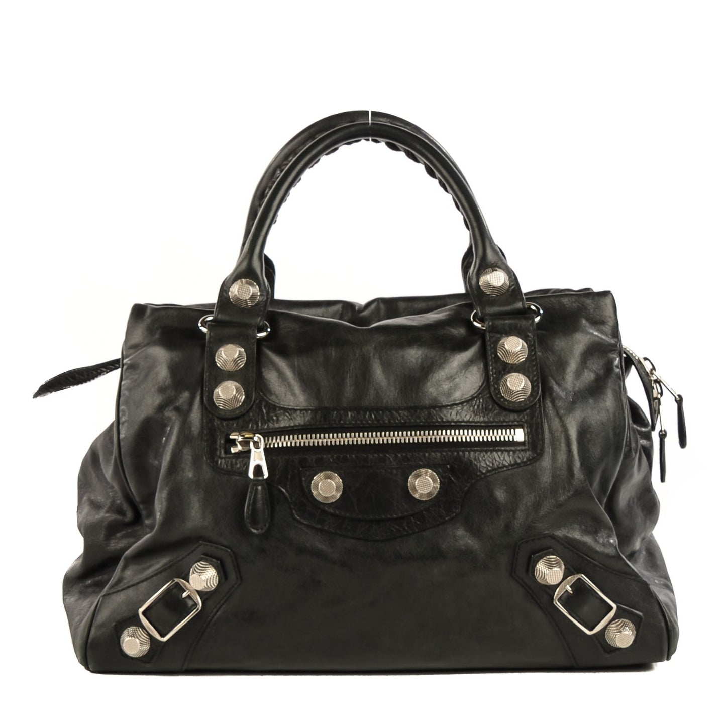 Agneau Giant 21 Silver Hardware Mid Day Black