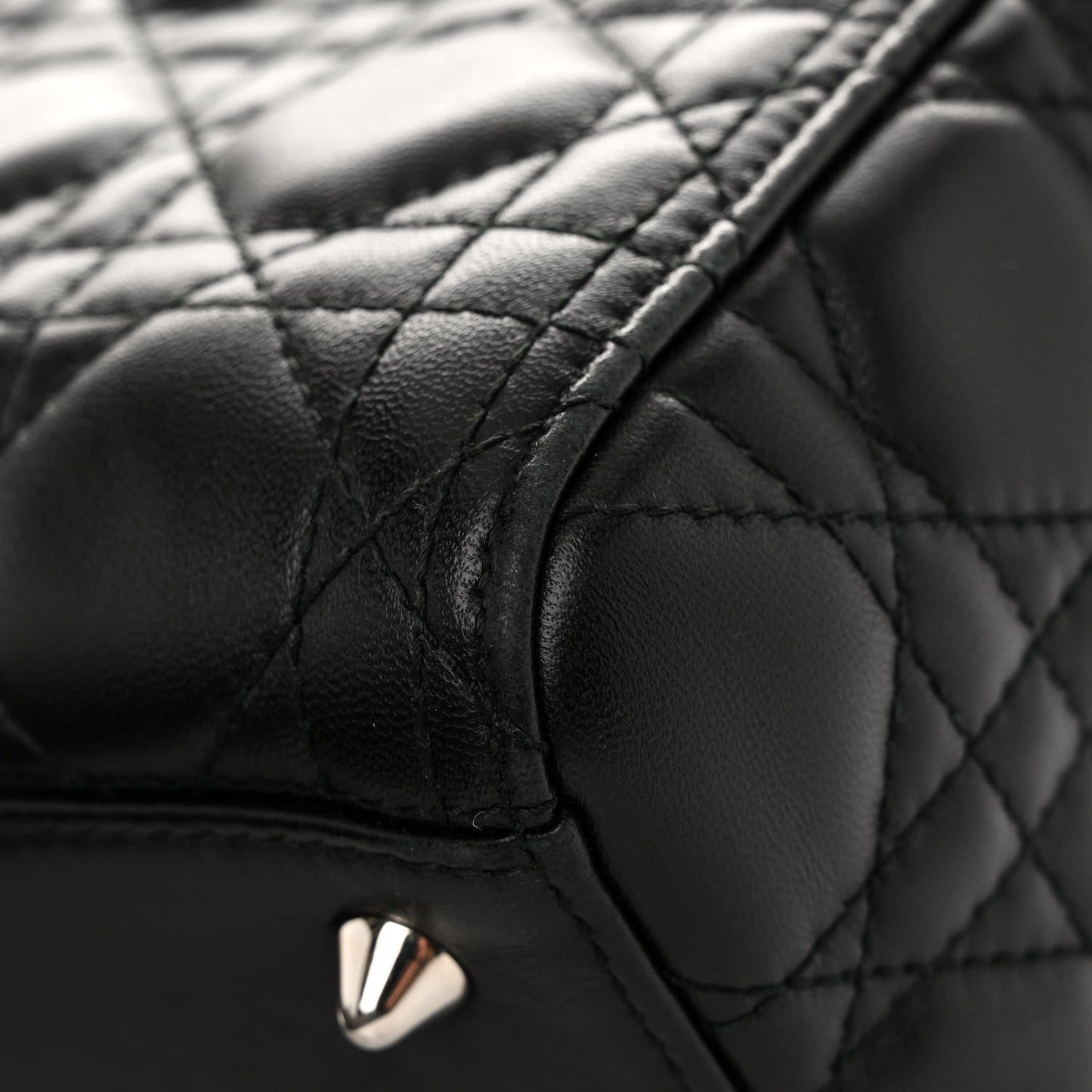 Lambskin Cannage Medium Lady Dior Black