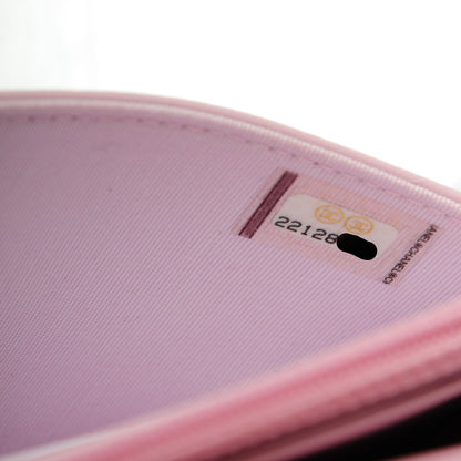 Chanel Lambskin Quilted Diamond CC Wallet On Chain WOC Pink 9 of 9