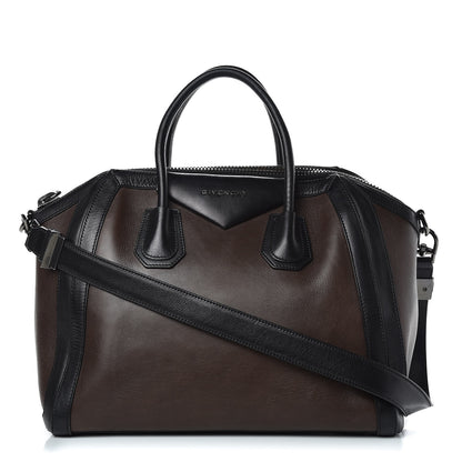 Givenchy Calfskin Medium Bi-Color Antigona Brown Black 1 of 17