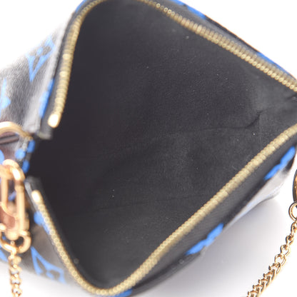 Louis Vuitton Colored Monogram Mini Pochette Accessories Blue Black 5 of 8