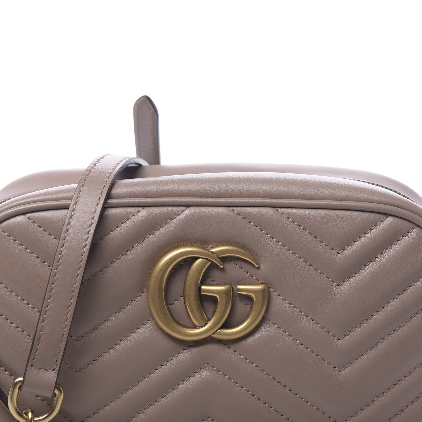 Calfskin Matelasse Small GG Marmont Chain Shoulder Bag Porcelain Rose