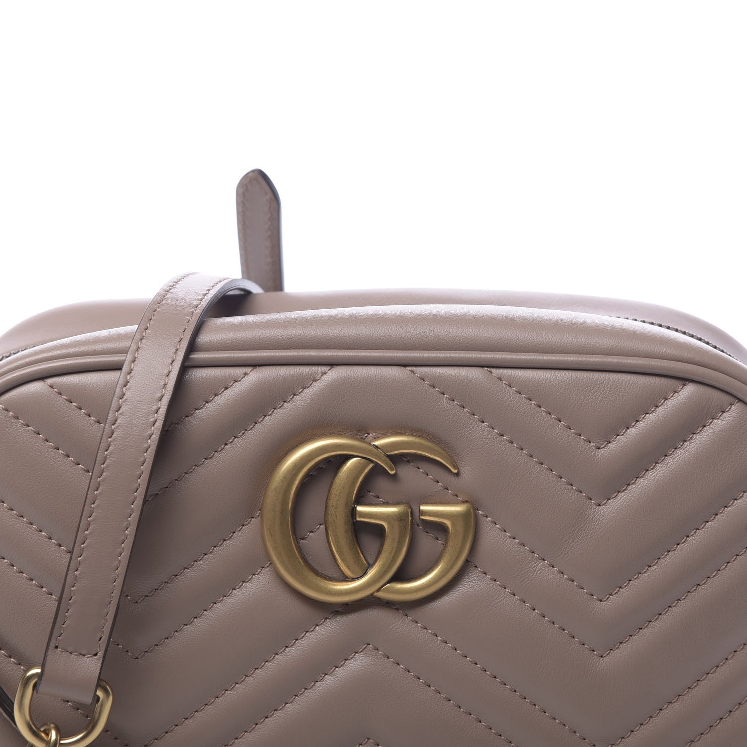 Gucci Calfskin Matelasse Small GG Marmont Chain Shoulder Bag Porcelain Rose 10 of 10