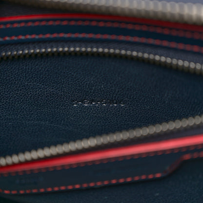 Celine Satin Debossed Calfskin Mini Luggage Navy Blue 7 of 13