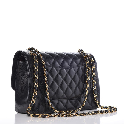 Chanel Caviar Quilted Jumbo Double Flap Black 3 of 9