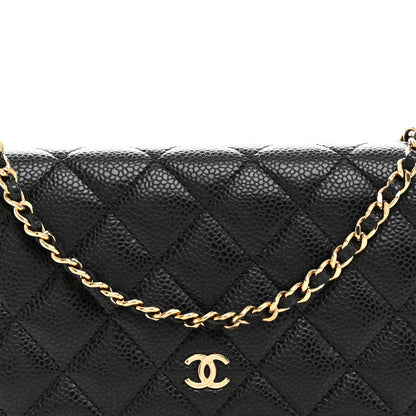 Chanel Caviar Quilted Wallet on Chain WOC Black 9 of 11