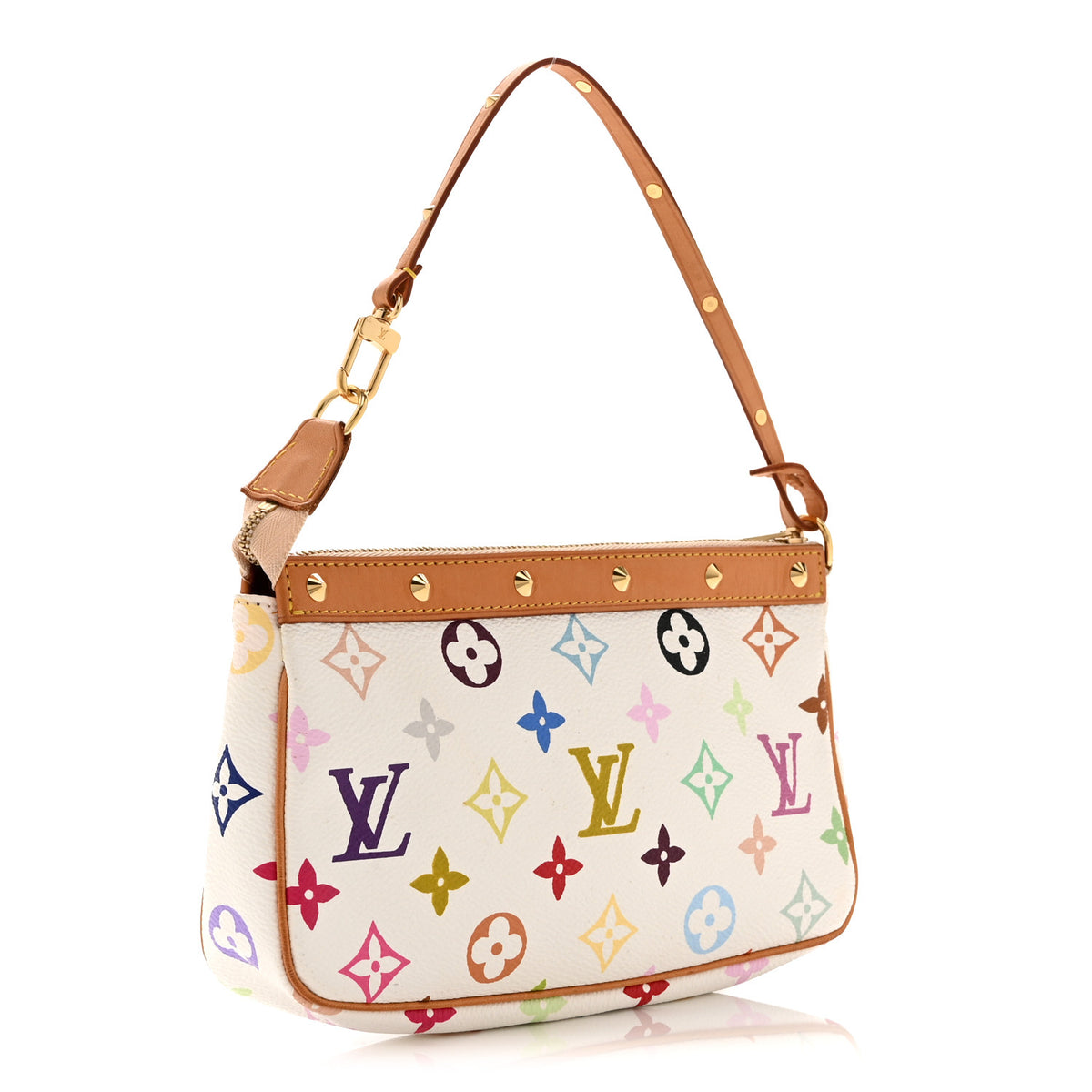 Monogram Multicolor Pochette Accessories White