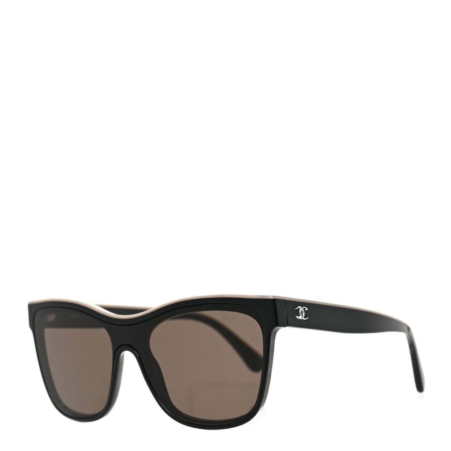 Acetate Logo Shield Sunglasses 5418 Black