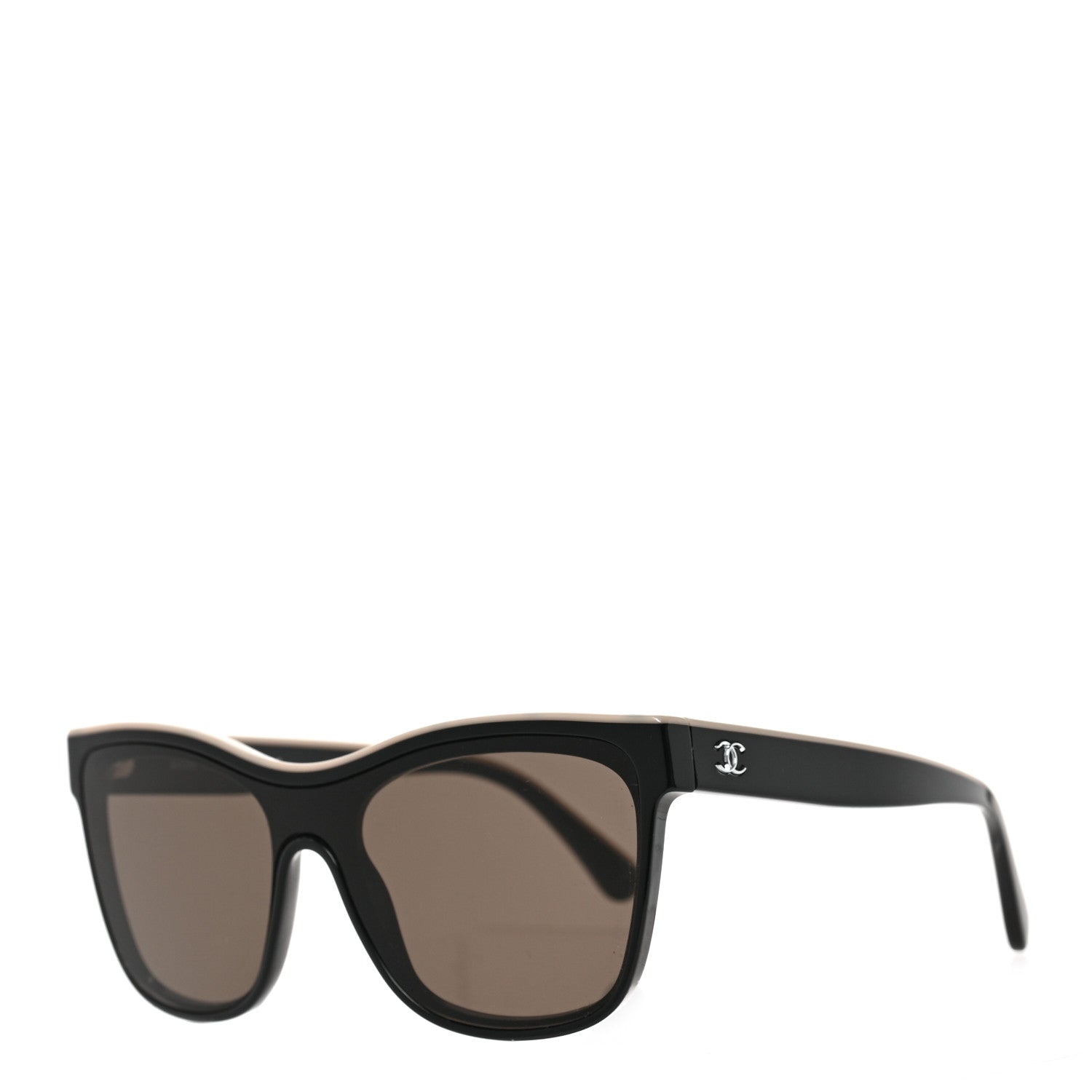 Chanel Acetate Logo Shield Sunglasses 5418 Black 1 of 6