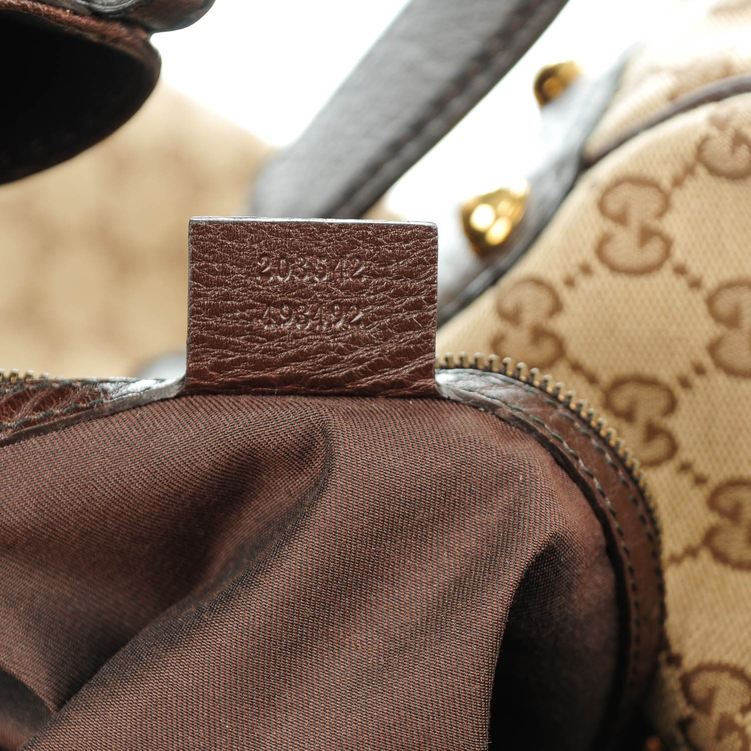 Gucci Monogram Large Jockey Hobo Dark Brown 6 of 7