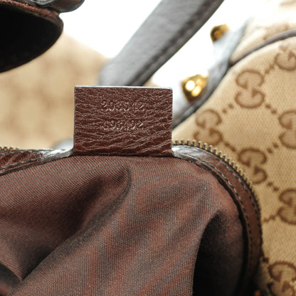 Gucci Monogram Large Jockey Hobo Dark Brown 6 of 7