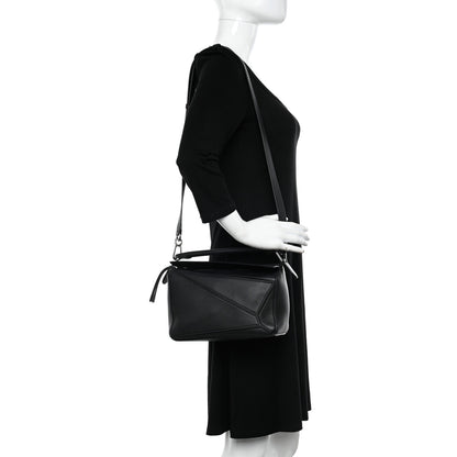 Loewe Calfskin Small Puzzle Bag Black 2 of 11