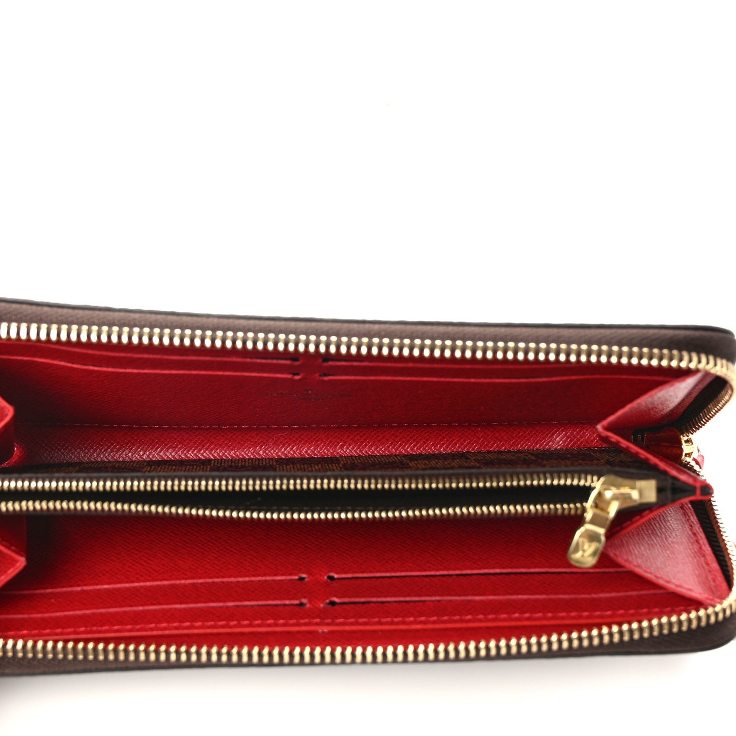 Damier Ebene Clemence Wallet Cherry