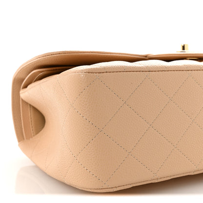 Chanel Caviar Quilted Jumbo Double Flap Beige 9 of 10