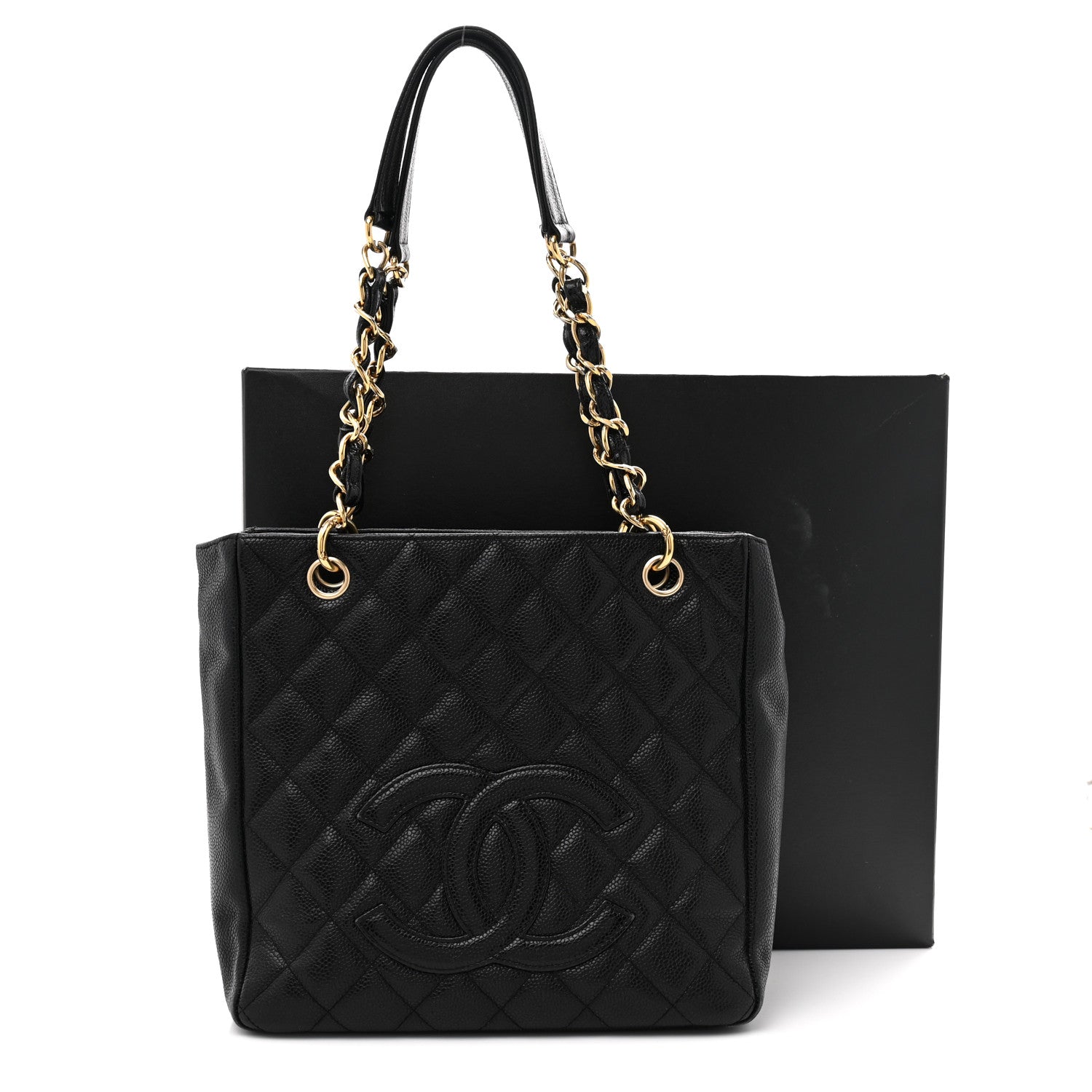 Chanel Caviar Quilted Petit Shopping Tote PST Black 14 of 14