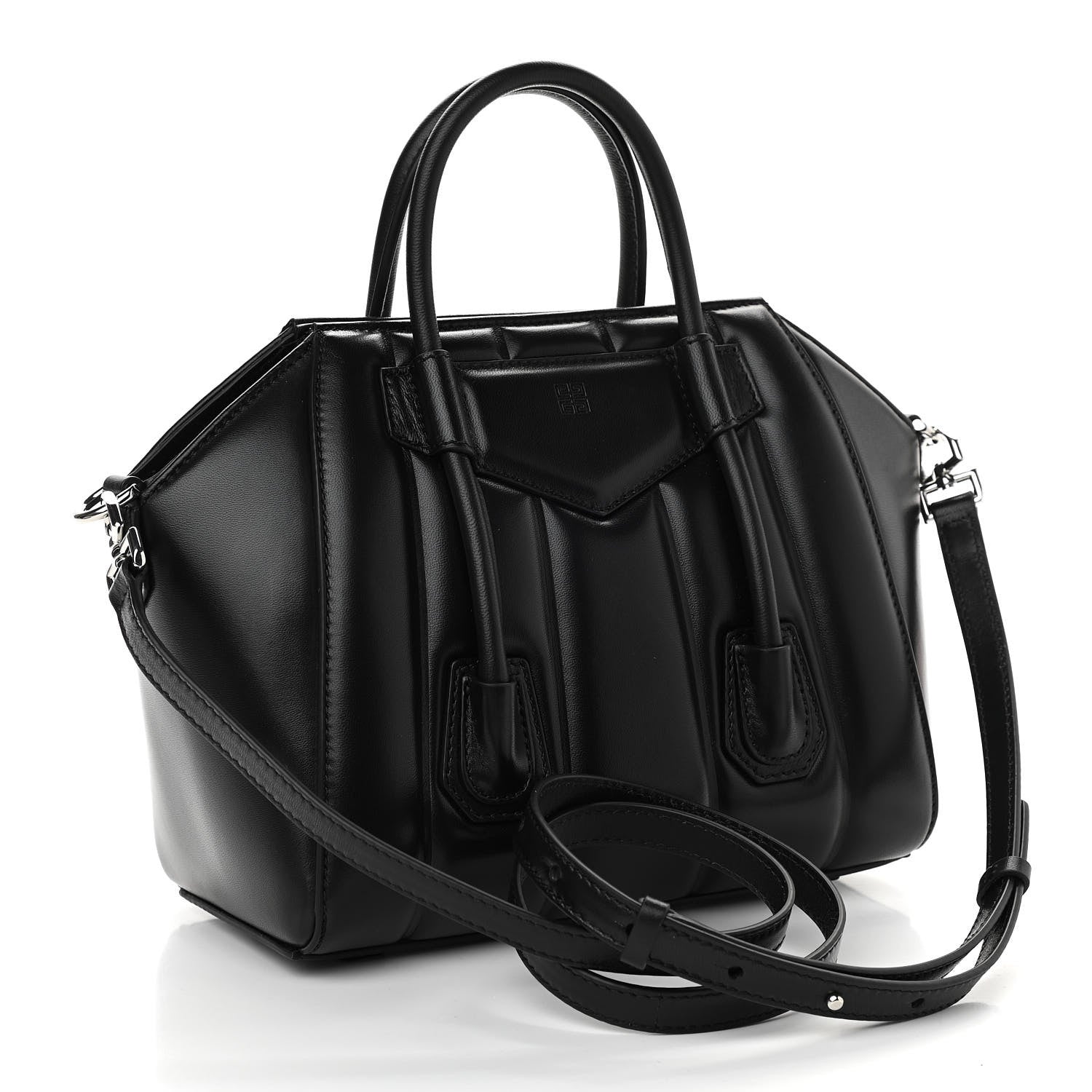 Givenchy Box Calfskin Padded Mini Lock Antigona Shoulder Bag Black 3 of 12