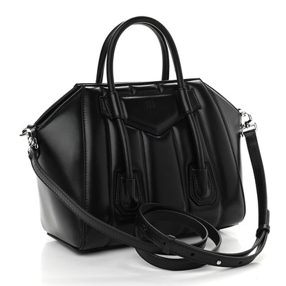 Givenchy Box Calfskin Padded Mini Lock Antigona Shoulder Bag Black 3 of 12