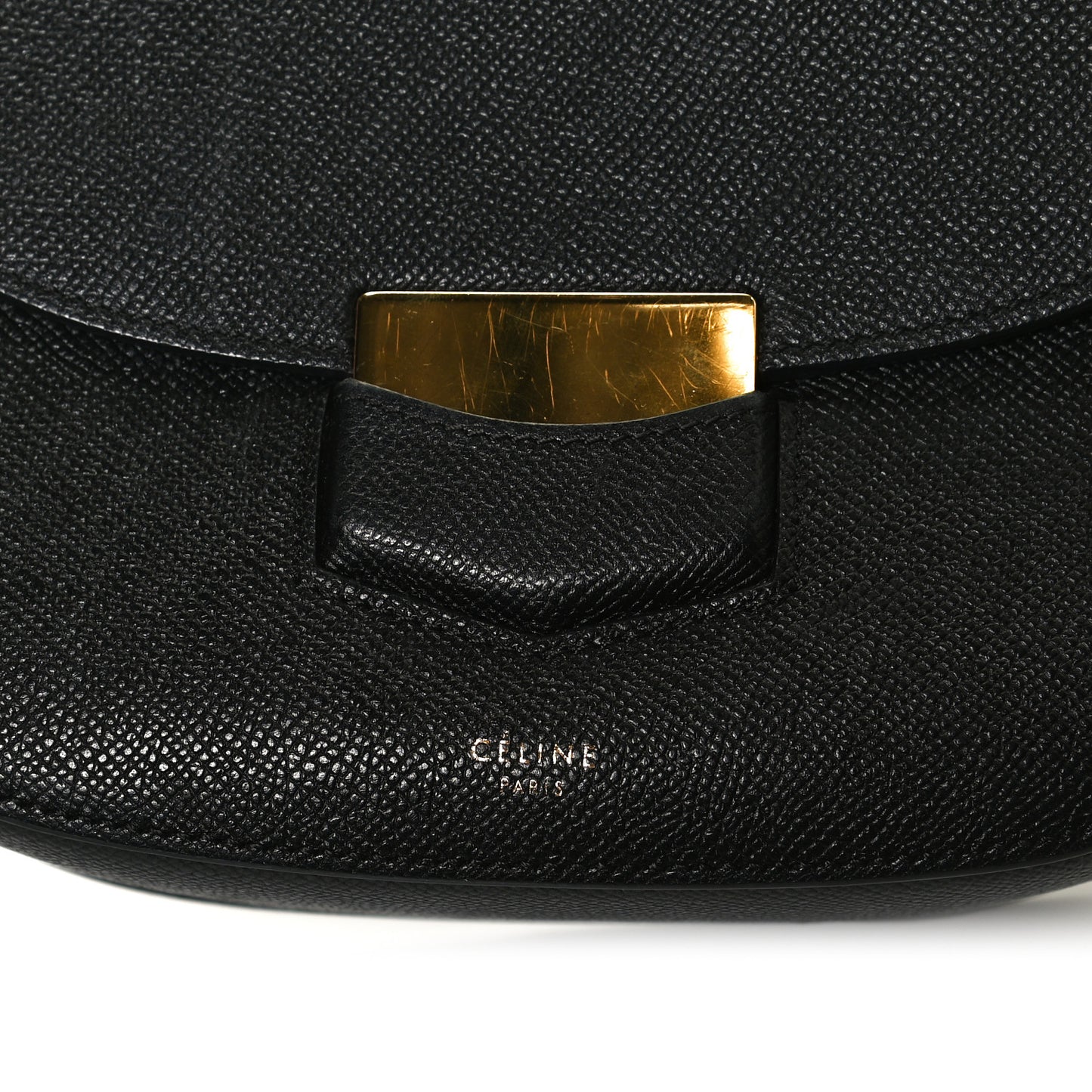 Grained Calfskin Medium Trotteur Black