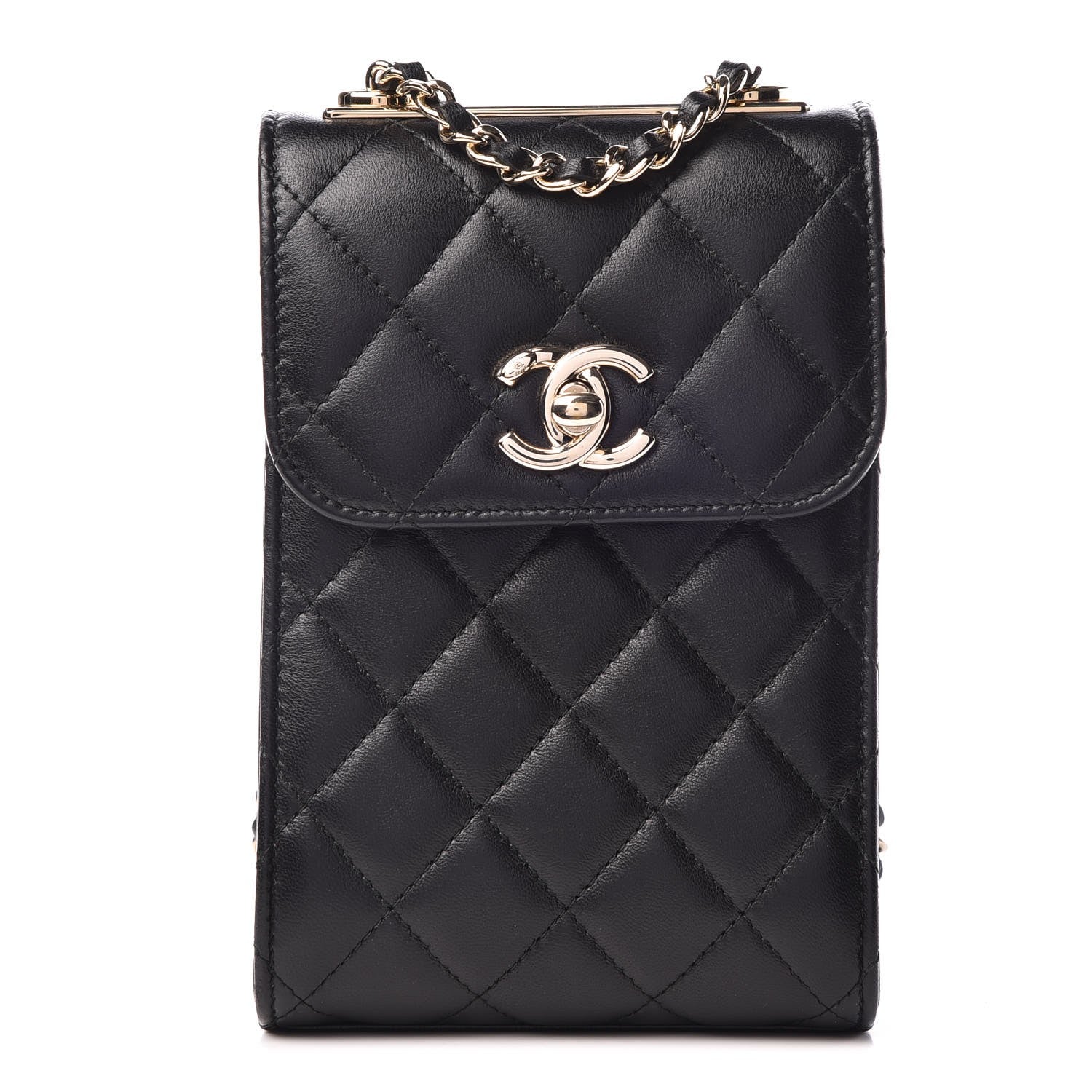 Chanel Lambskin Quilted Trendy CC Phone Holder Black 1 of 9