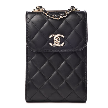 Chanel Lambskin Quilted Trendy CC Phone Holder Black 1 of 9