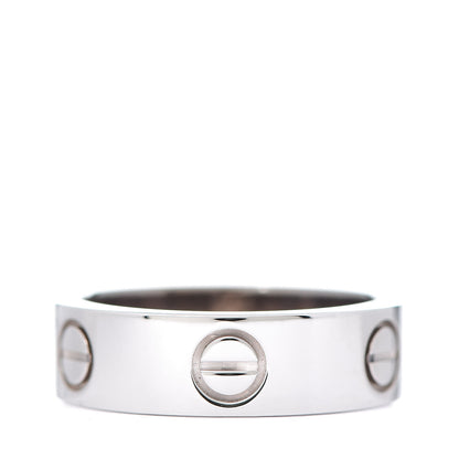 Cartier 18K White Gold 5.5mm LOVE Ring 52 6 1 of 5