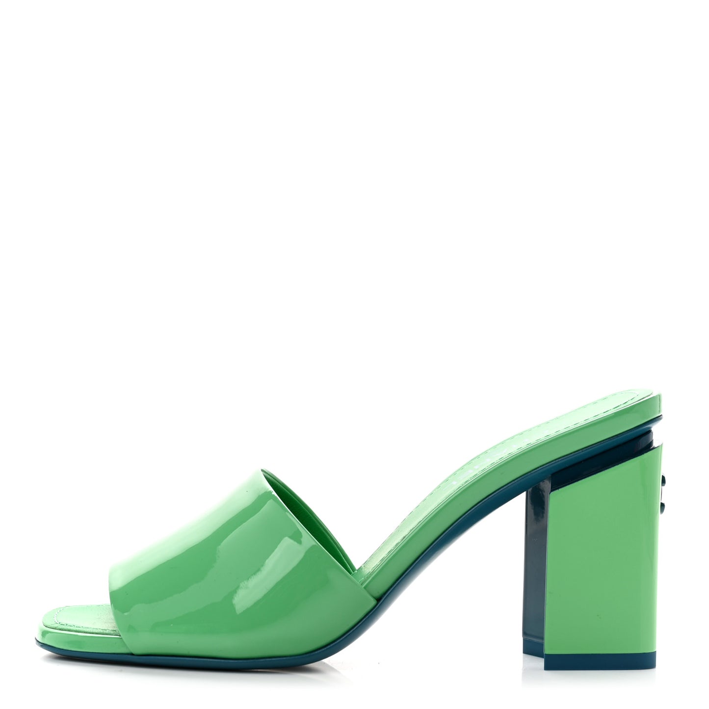 Patent CC Mules 35 Green Turquoise
