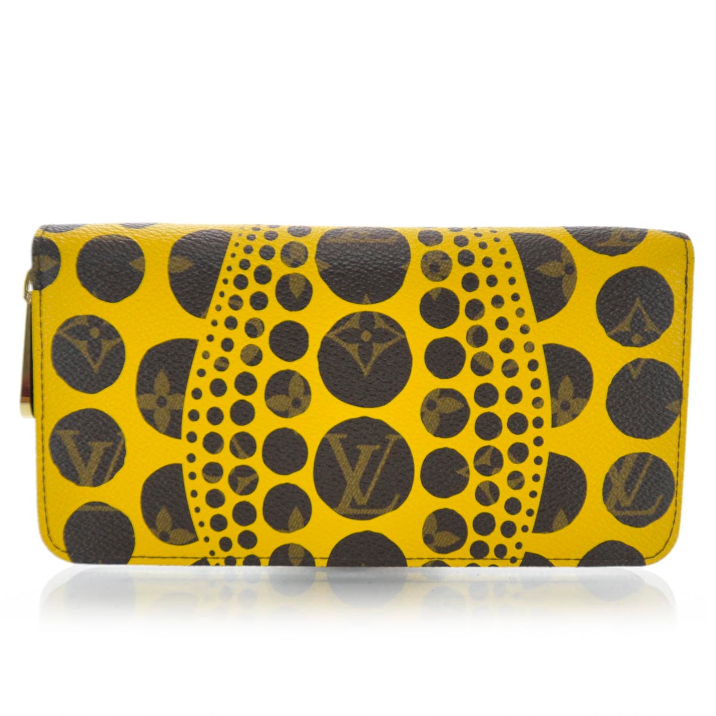 Monogram Kusama Pumpkin Dots Zippy Wallet Yellow