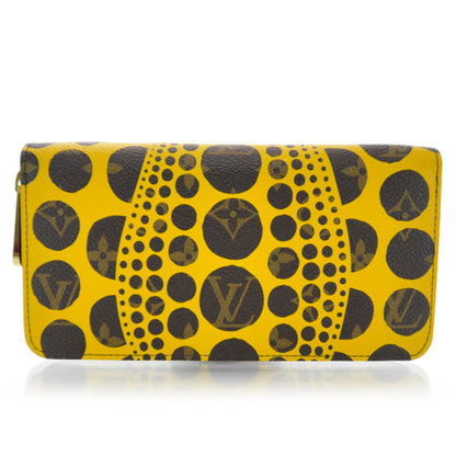Louis Vuitton Monogram Kusama Pumpkin Dots Zippy Wallet Yellow 1 of 6