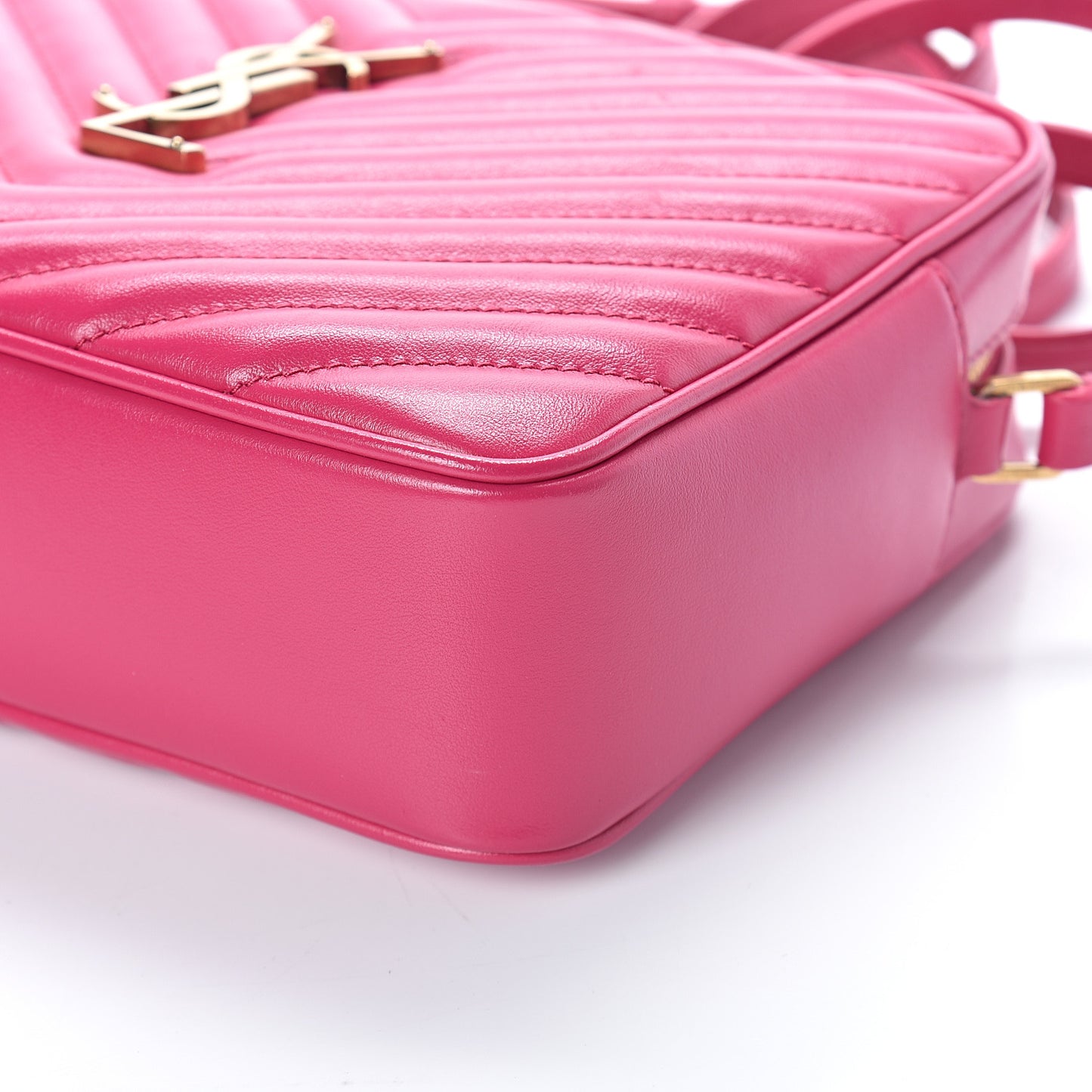 Calfskin Matelasse Monogram Lou Camera Bag Bright Pink