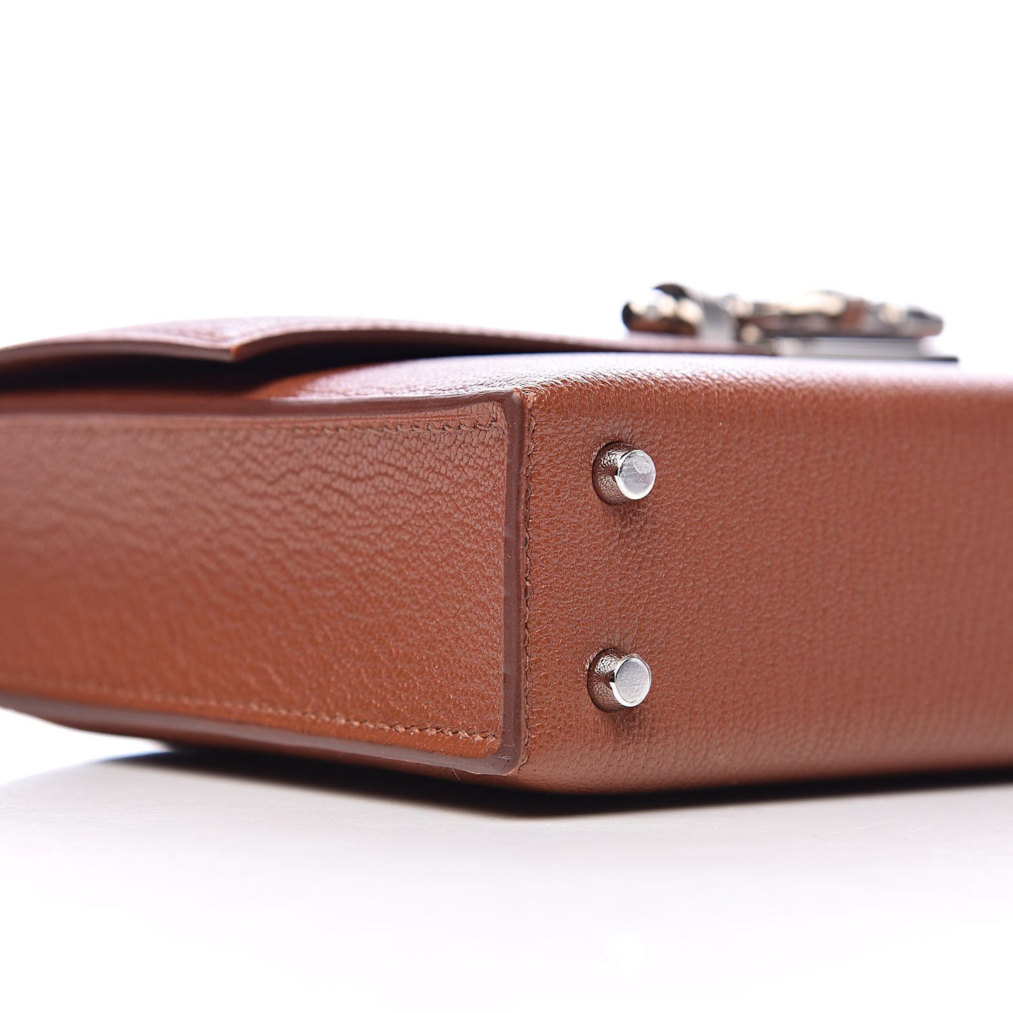 Chevre Mysore Mini Verrou Large Strap Bag Gold