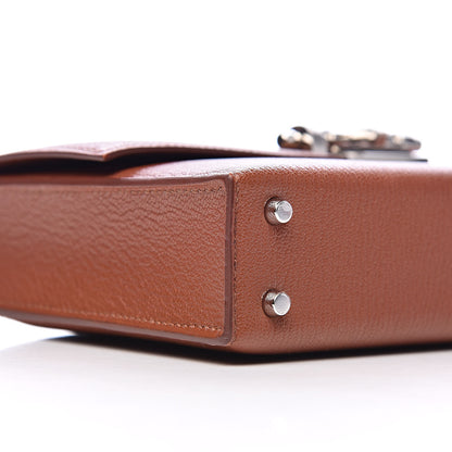 Hermes Chevre Mysore Mini Verrou Large Strap Bag Gold 8 of 11