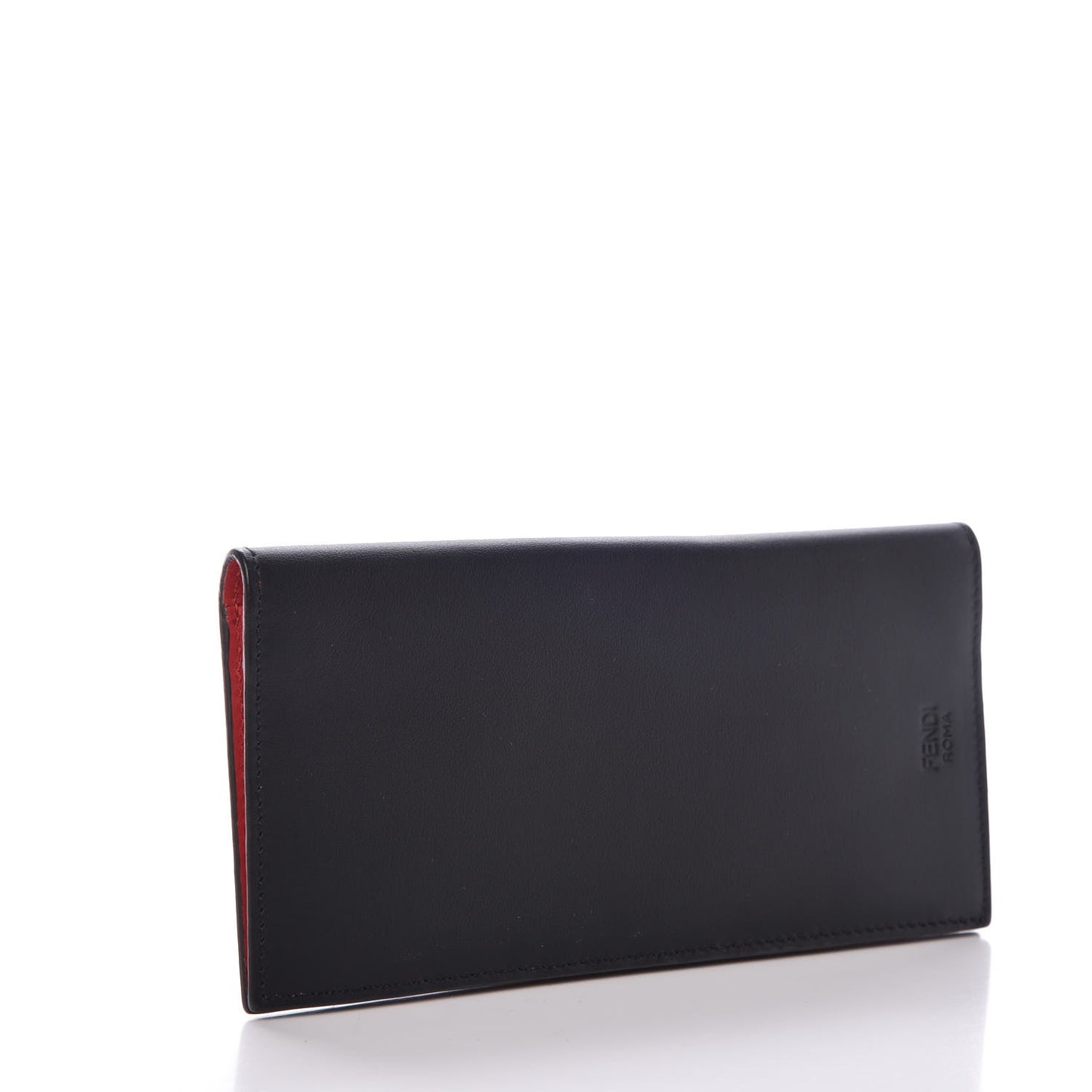 Vitello Century Monster Eyes Inlay Continental Wallet Black Giallo Rosso