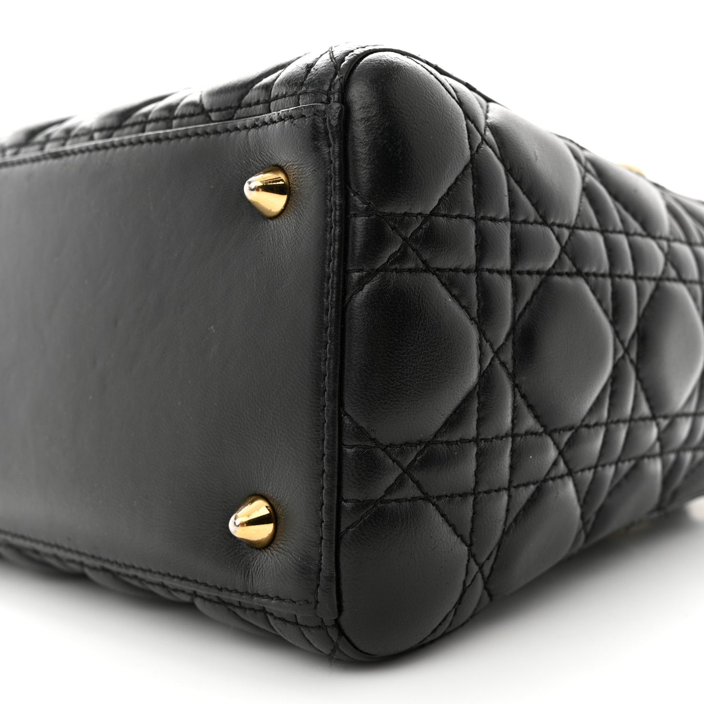 Lambskin Cannage Medium Lady Dior Black