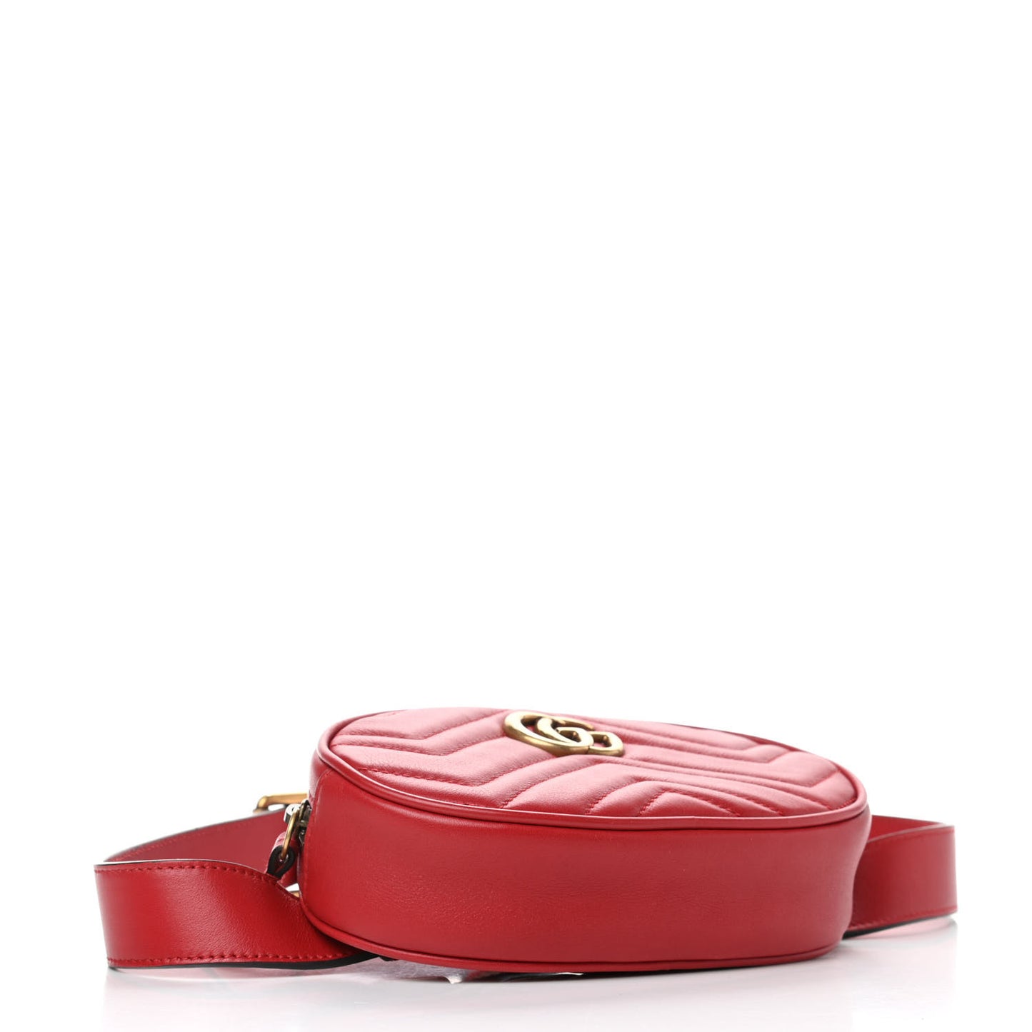 Calfskin Matelasse GG Marmont Belt Bag 95 38 Hibiscus Red