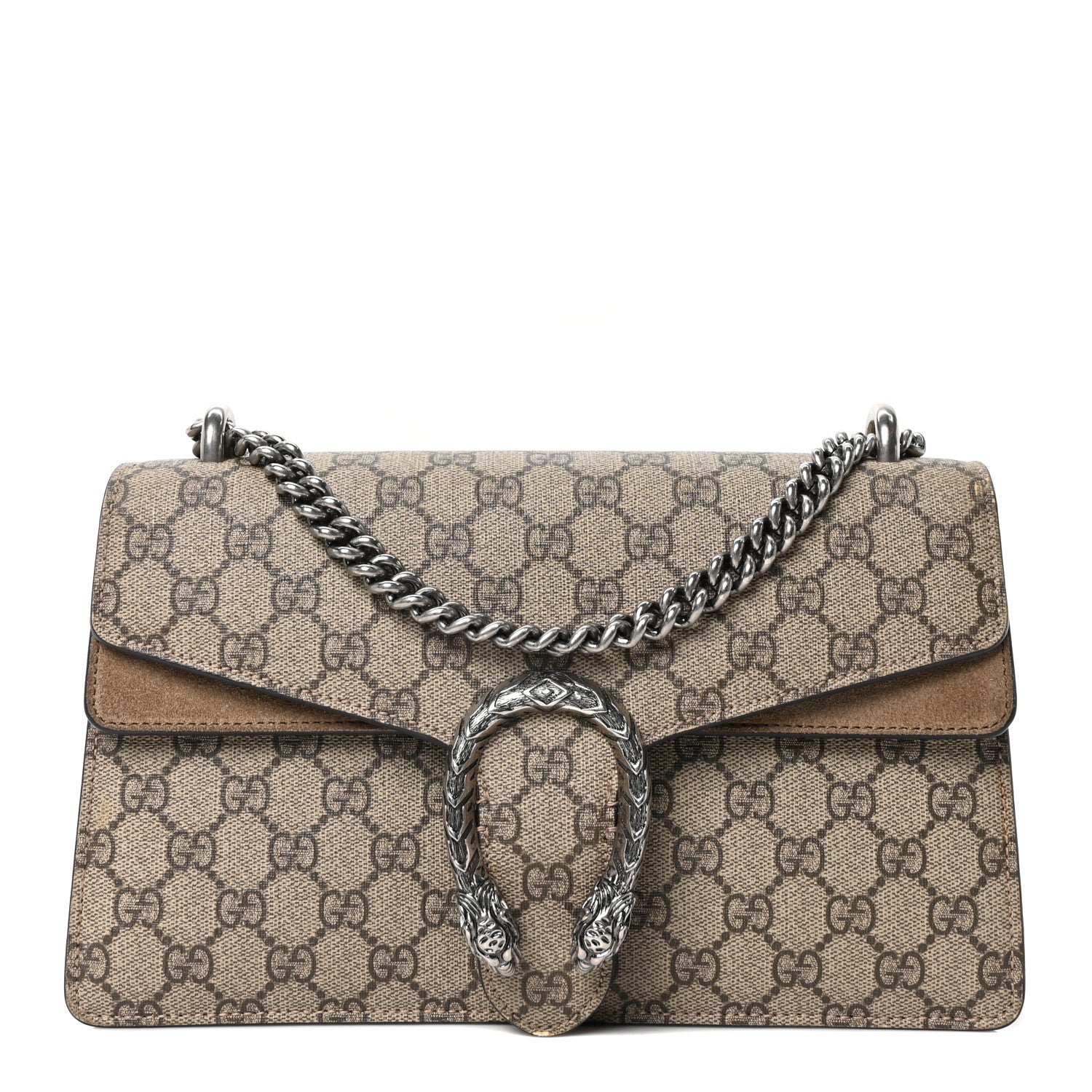 Gucci GG Supreme Monogram Small Dionysus Shoulder Bag Taupe 1 of 10