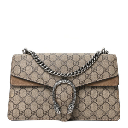 Gucci GG Supreme Monogram Small Dionysus Shoulder Bag Taupe 1 of 10