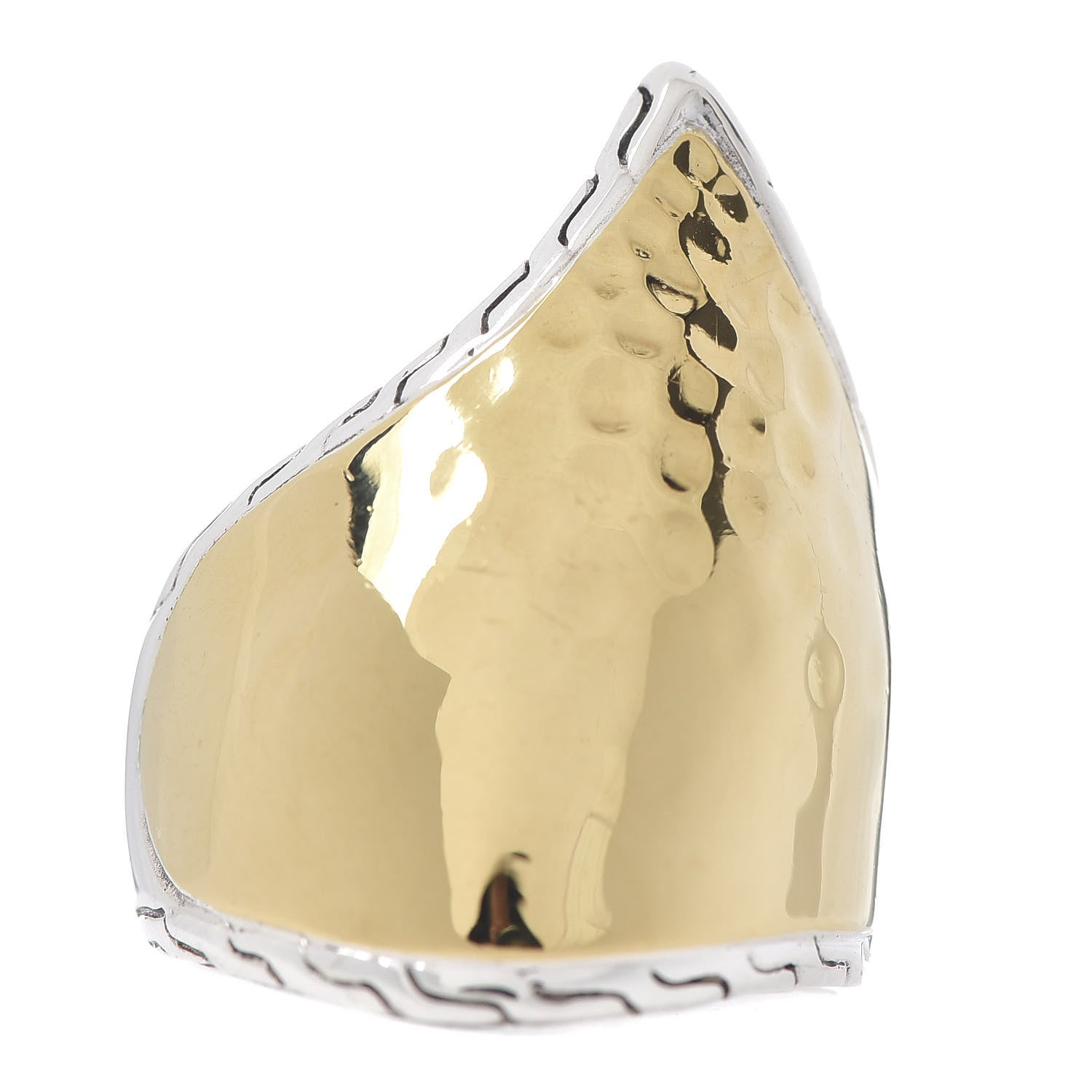 John Hardy Sterling Silver 22K Yellow Gold Palu Ring 54 7 1 of 4