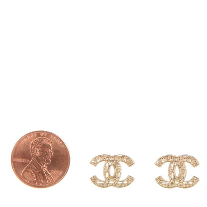 Chanel Tweed Effect CC Earrings Gold 2 of 4
