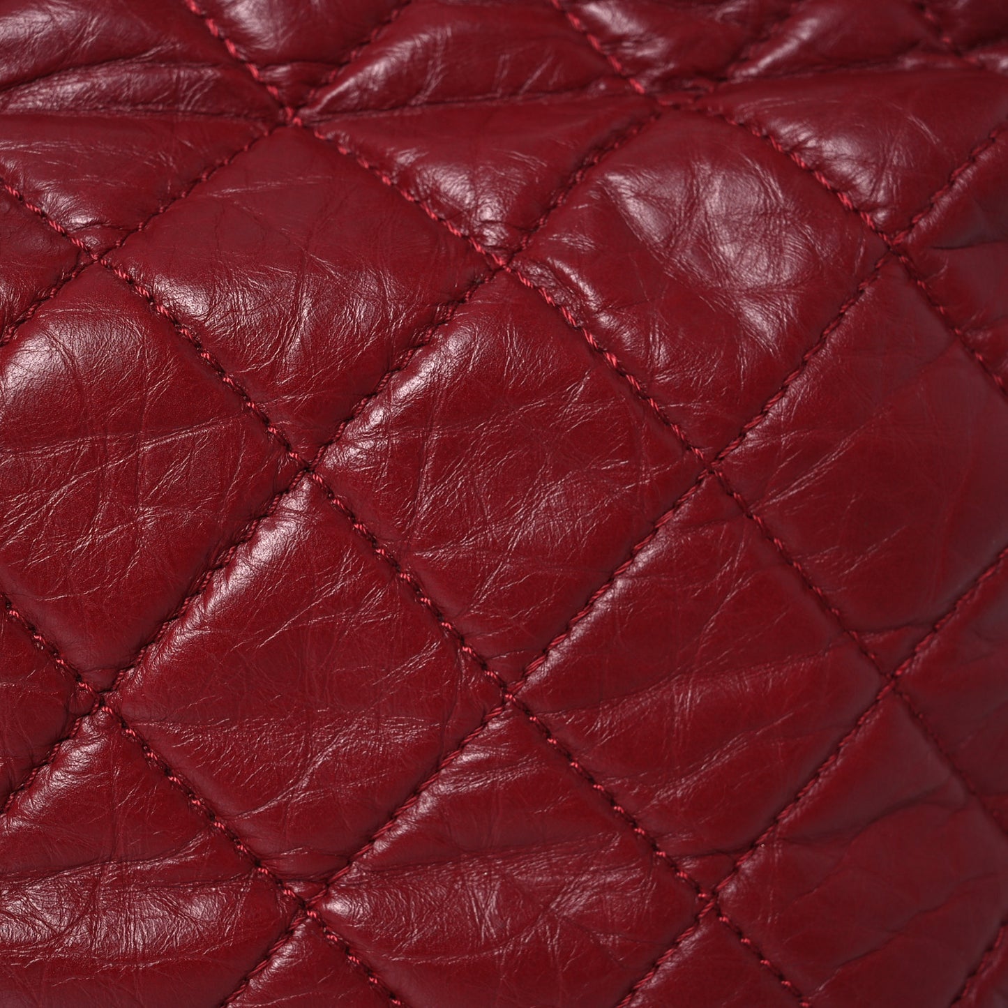Aged Calfskin Quilted Reissue 2.55 Tote Red
