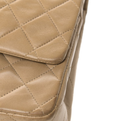 Chanel Lambskin Quilted Medium Double Flap Beige 21 of 23